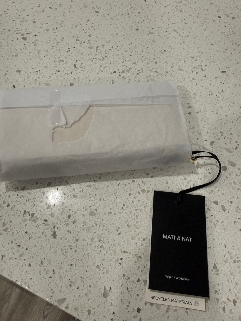 Matt & Nat cream wallet with black tag